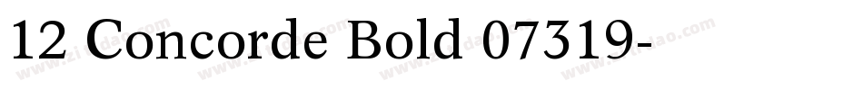 12 Concorde Bold 07319字体转换